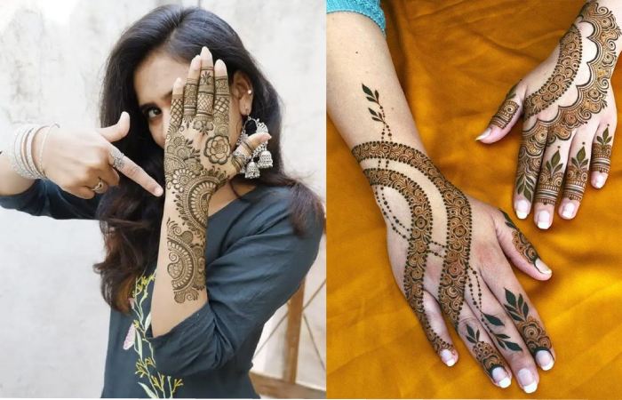 Artistic Back Mehndi Design