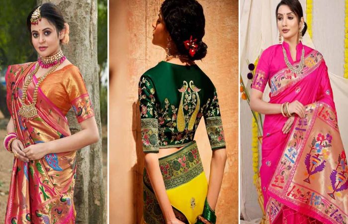 Embroidered Paithani Blouse Design