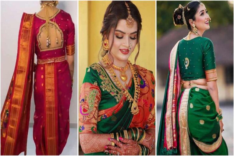 Paithani Blouse Designs Back Side